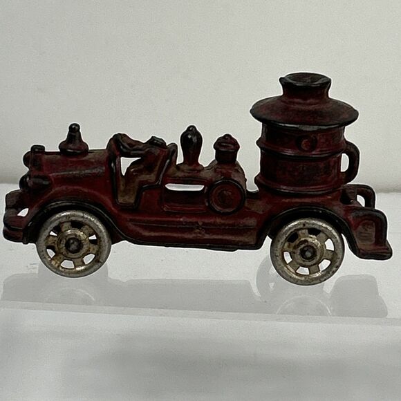 AC Williams Other - A.C. Williams Cast Iron Steamer Red Fire Pumper Truck Toy Antique READ